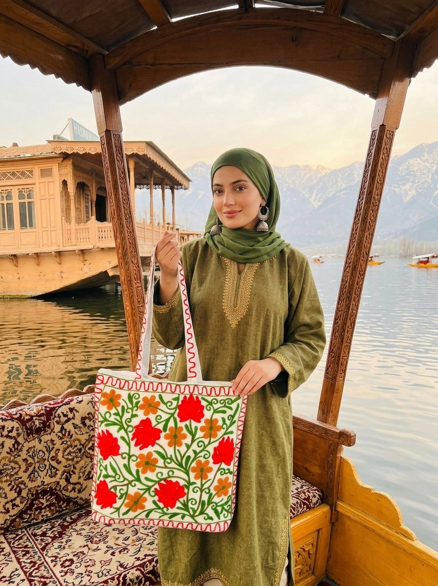 Threads of Wonder - Embroidered Tote Bag