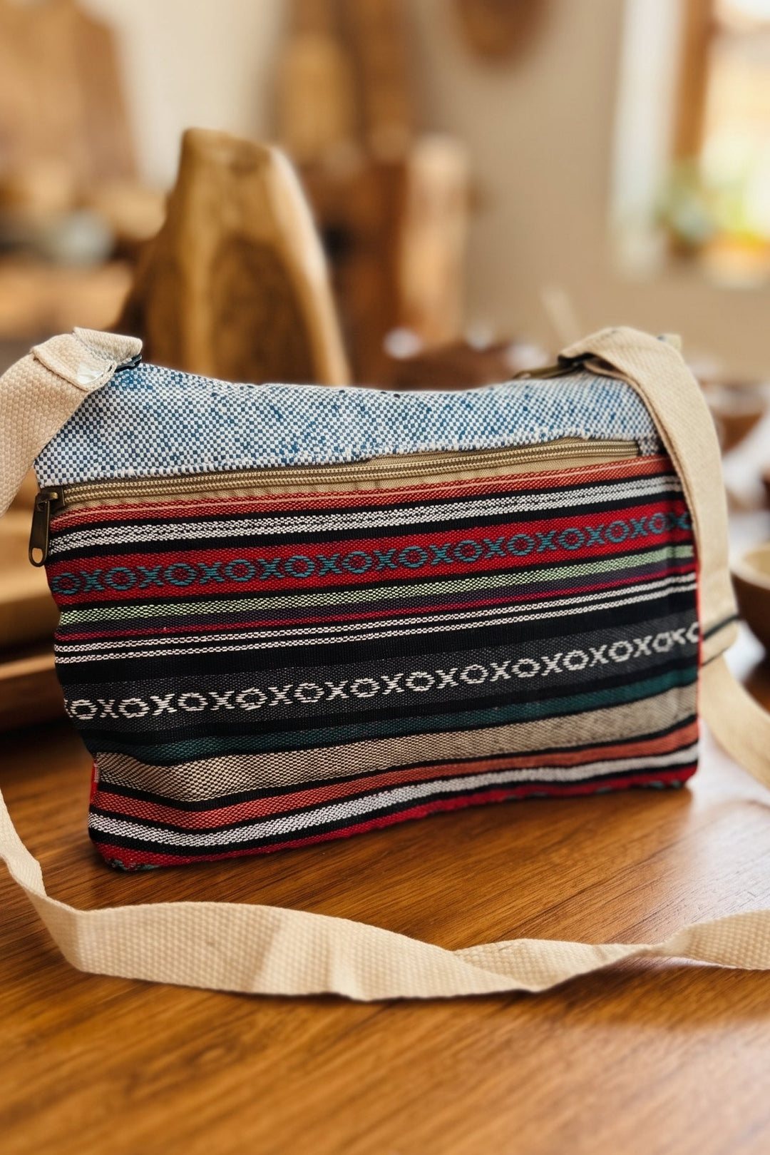 Gypsy Stripe Crossbody - Boho Sling Bag
