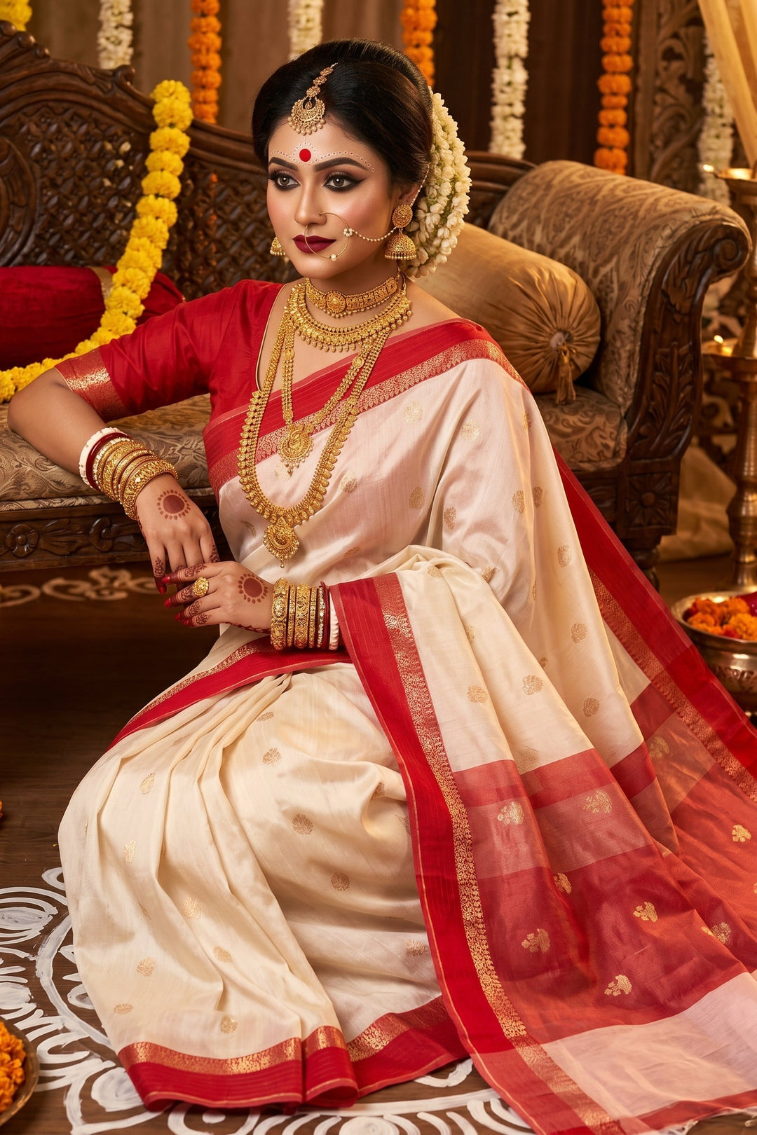Pujarini  Banarasi Cotton Silk Saree