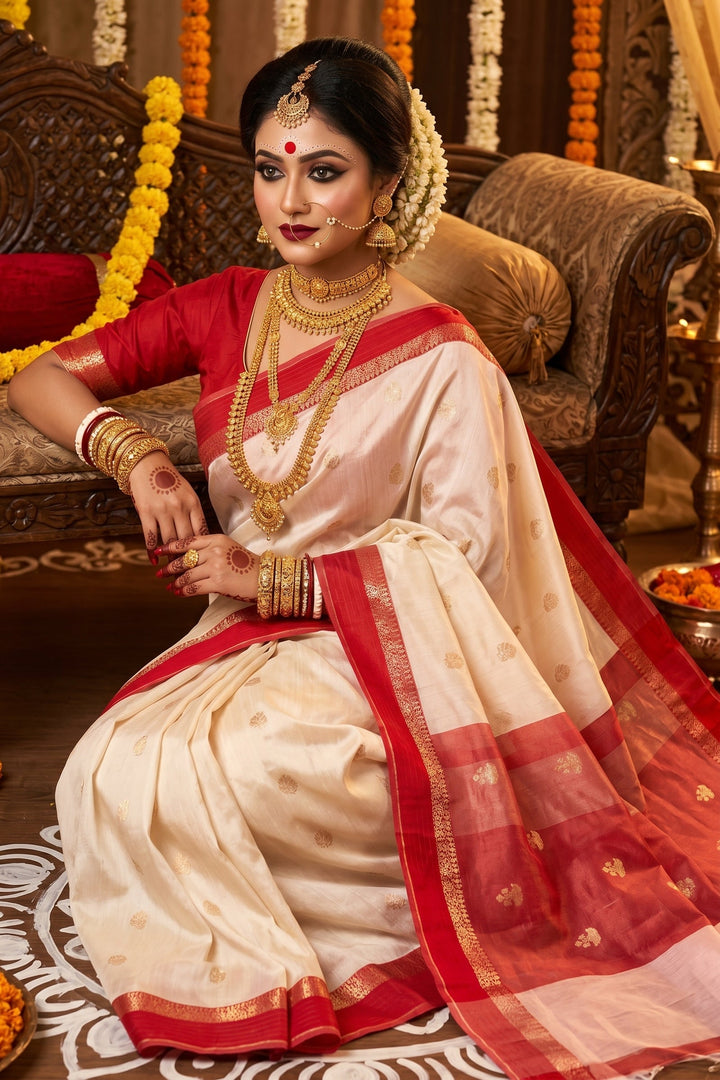Pujarini  Banarasi Cotton Silk Saree