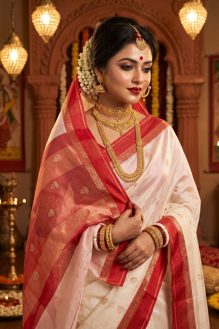 Pujarini  Banarasi Cotton Silk Saree