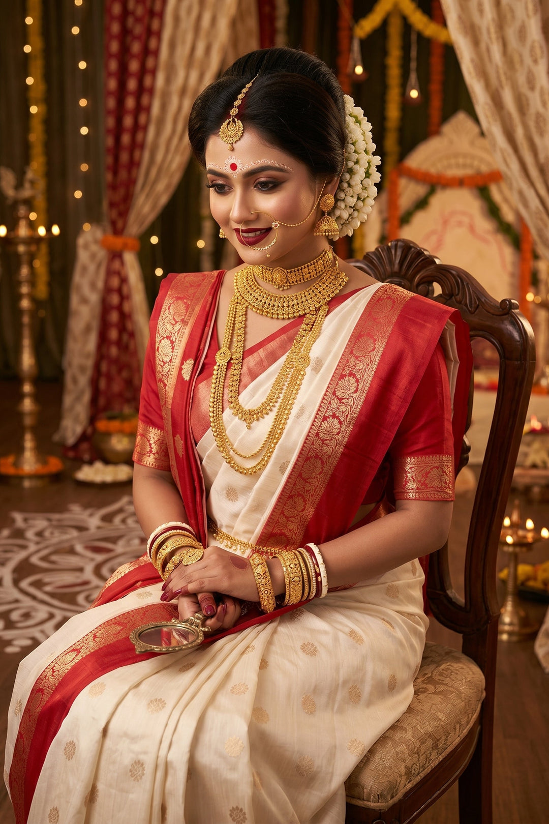 Pujarini  Banarasi Cotton Silk Saree