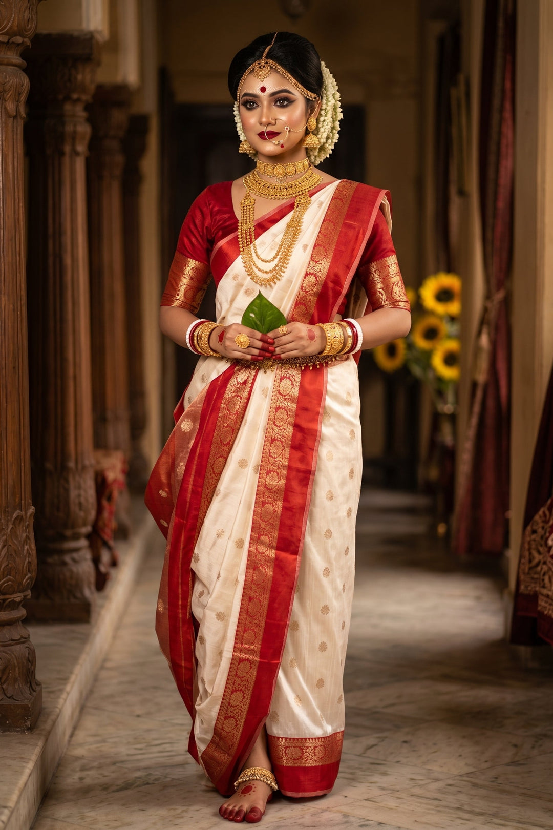 Pujarini  Banarasi Cotton Silk Saree