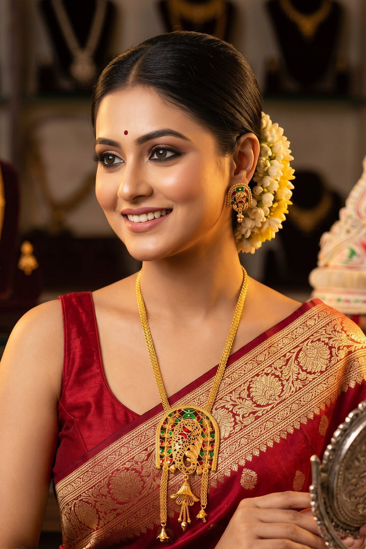 paisley Gold Plated Necklace Set
