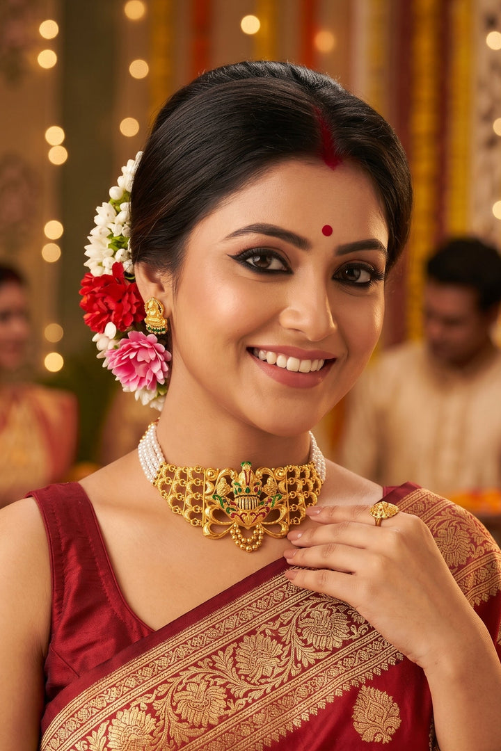 Prajapati - Gold Plated Jewellery Set