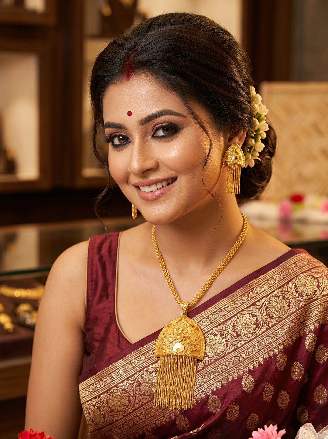 Shining Gold Plated Necklace Set