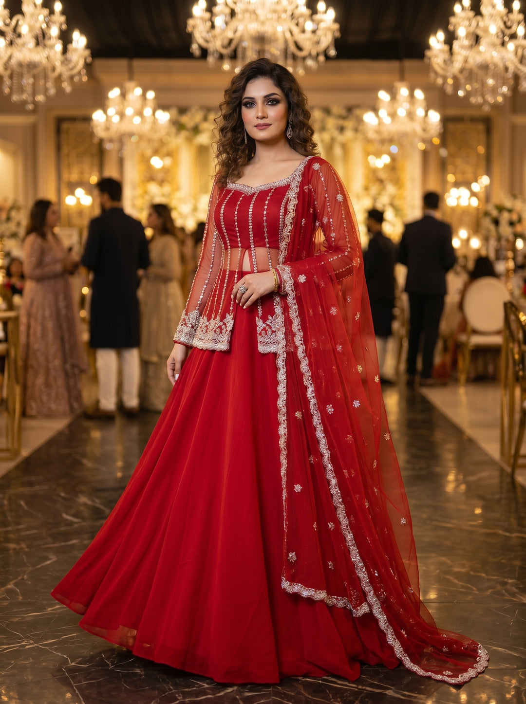 Crystal Radiance Designer Sharara Set
