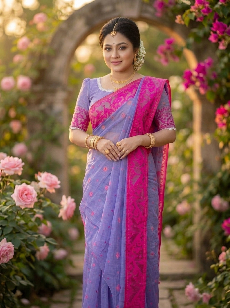 Golapi Golpo Bengal Jamdani Saree