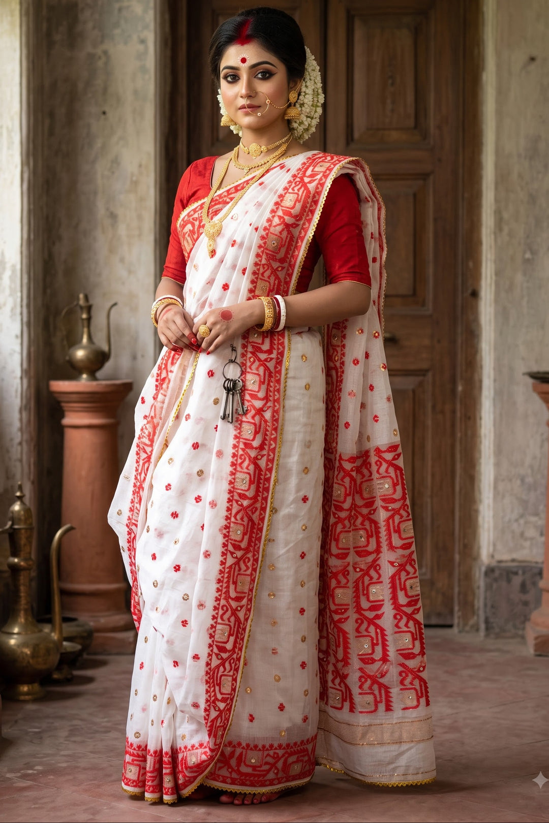 Sonar Alo  Katdana Jamdani Saree