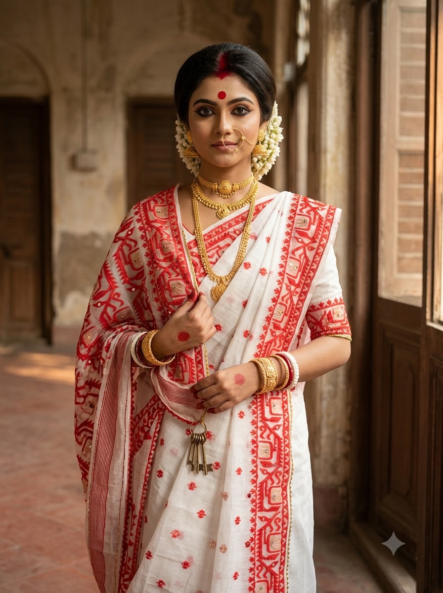 Sonar Alo  Katdana Jamdani Saree