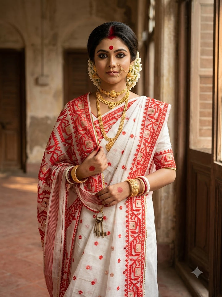 Sonar Alo  Katdana Jamdani Saree