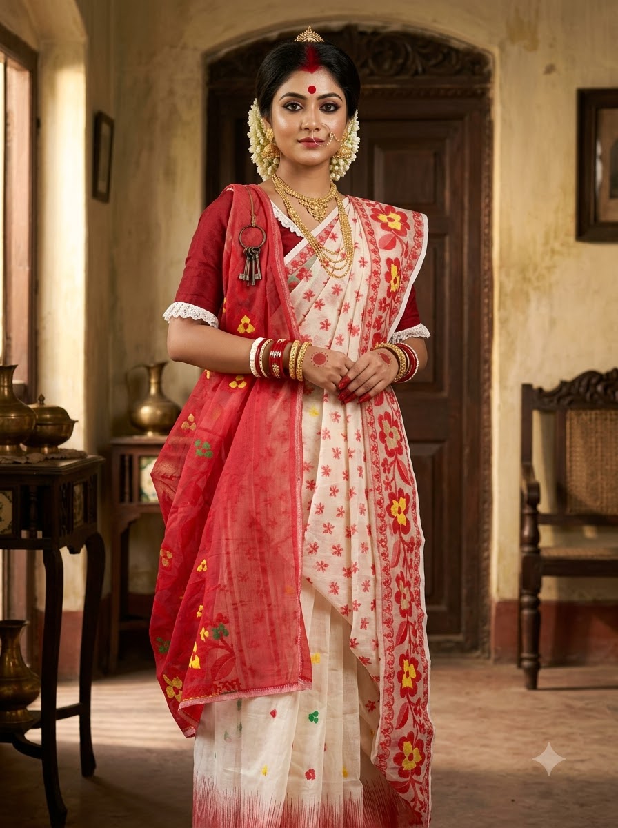 Dugga Elo Jamdani Saree