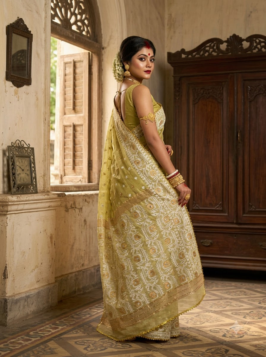 Sonar Alo  Katdana Jamdani Saree