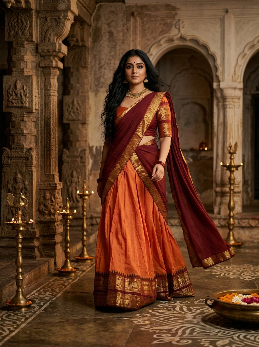 Chennai Queen-Kanchipuram Silk lehenga