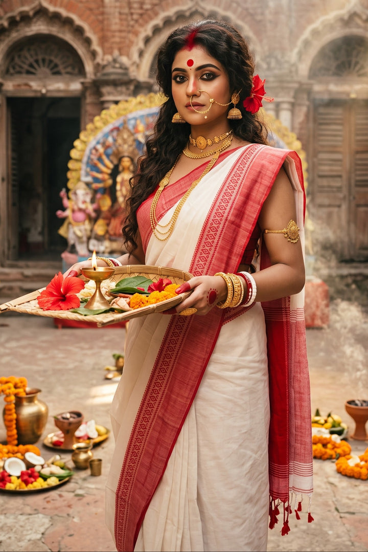 Sharad Roop(শারদরূপ) Khadi Cotton Saree