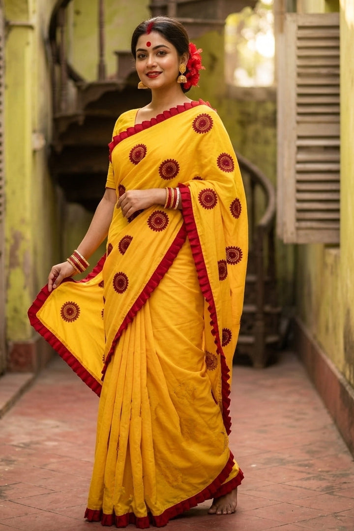 Kanak Roshni Cotton Silk Saree(Chakra)