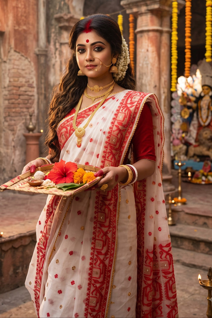 Sonar Alo  Katdana Jamdani Saree