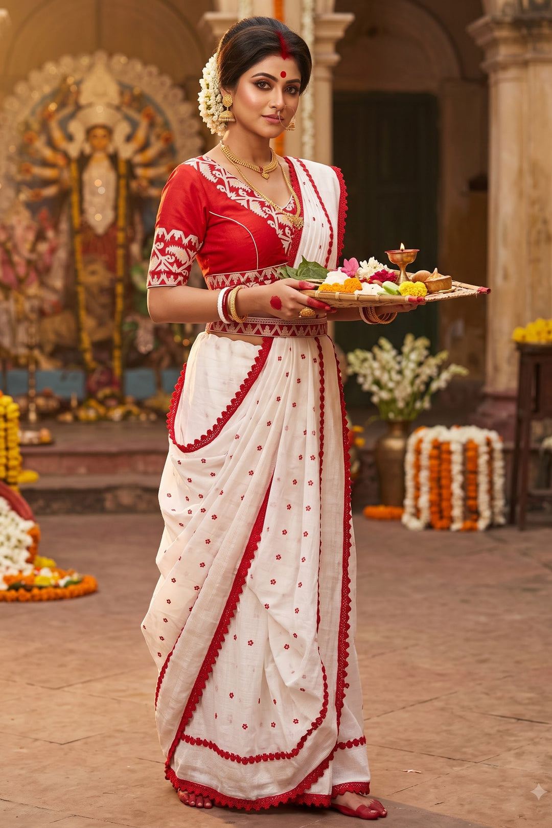 Ananya – Essence of Jamdani Saree Blouse Combo