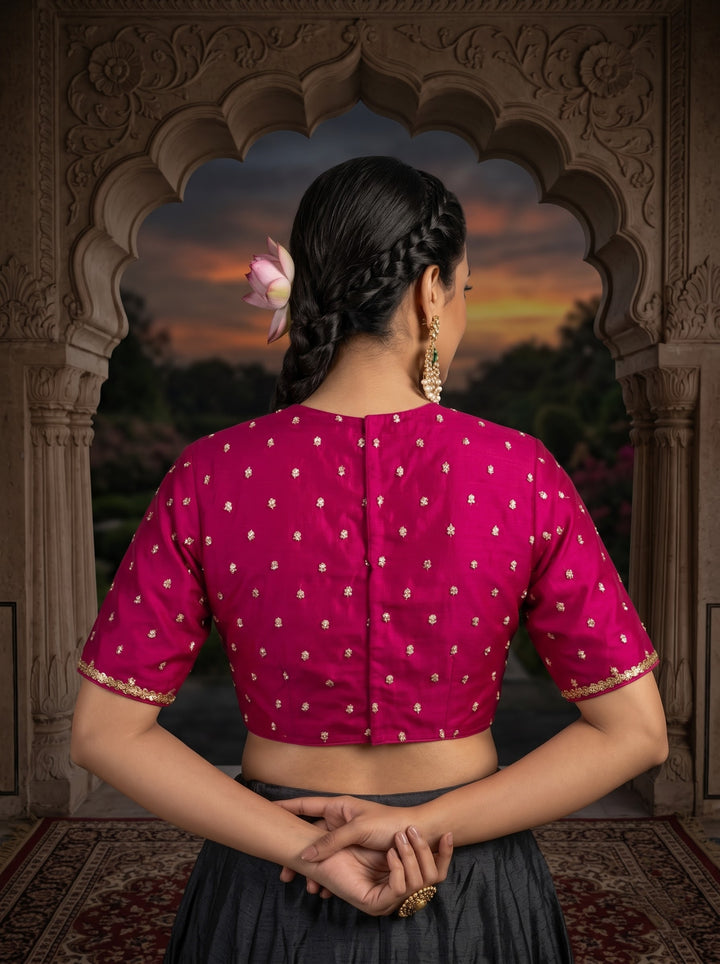 Celeste Noir - Fendy Silk Blouse