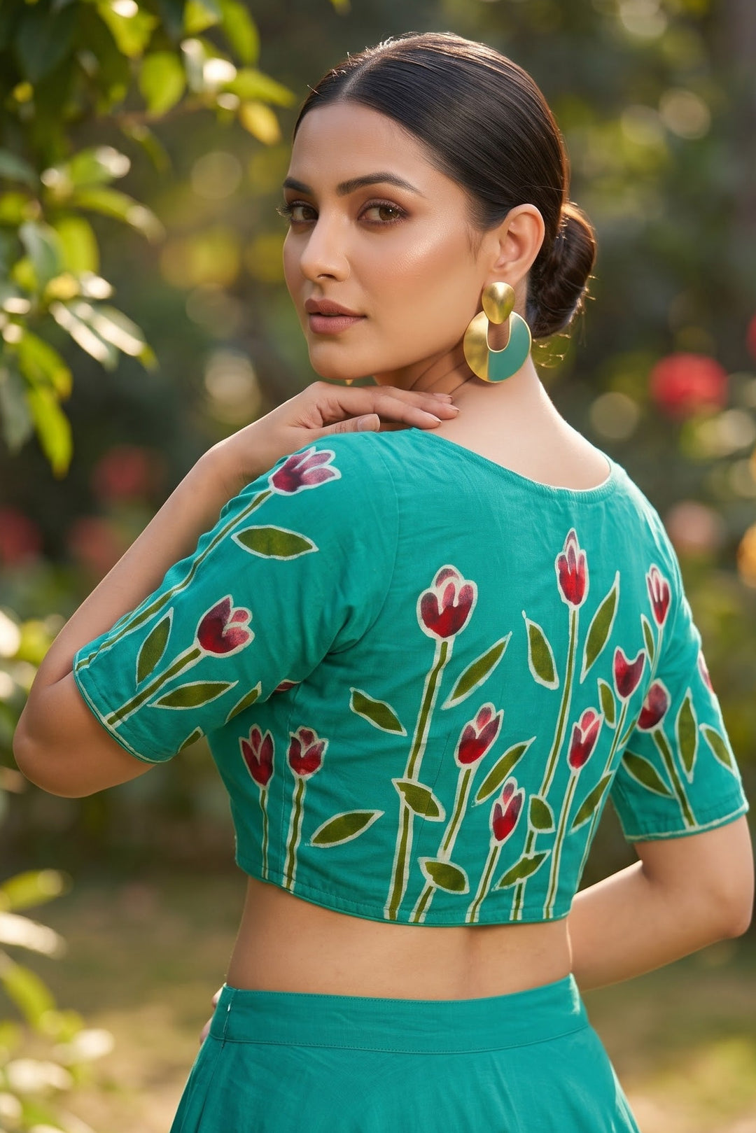 Tulip Charm Batik Blouse