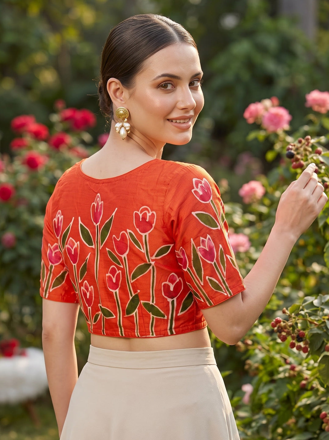 Tulip Charm Batik Blouse