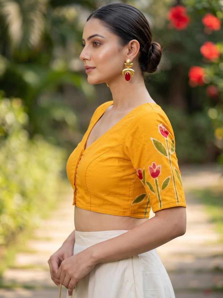 Tulip Charm Batik Blouse