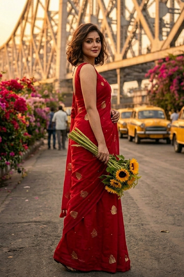 Bosonto Bilash Mul Cotton Saree