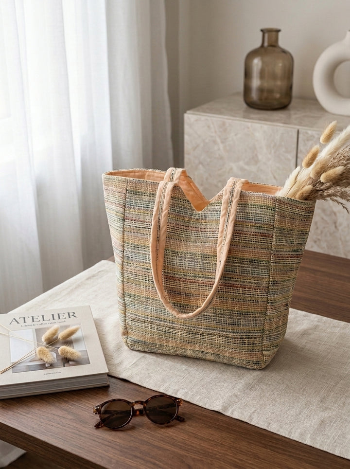 The Woven Chapter – Handcrafted Tote Bag