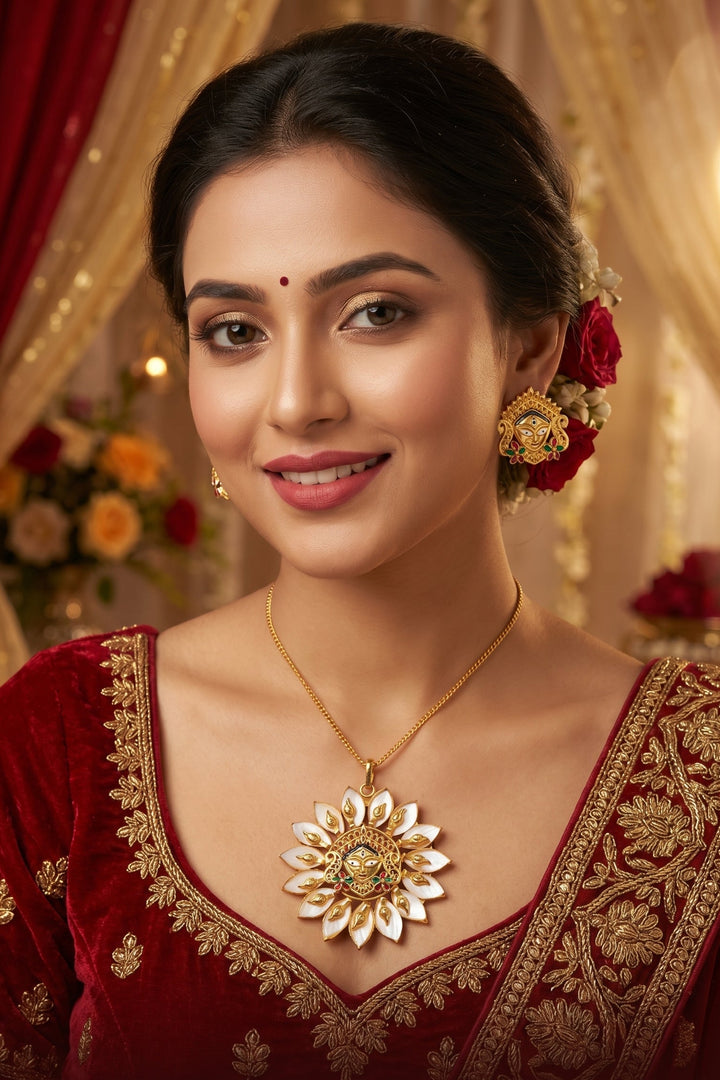 New Stylish Puja Special Jewellery(Sea Shell Design)