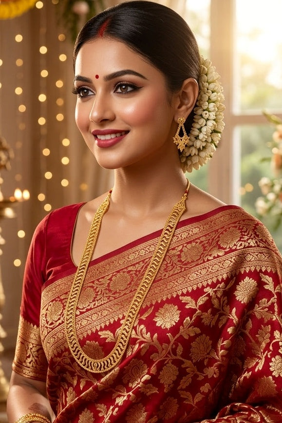 Crowned In Gold -Necklace & Earring Set (Combo 3)