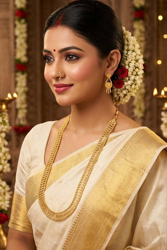 Crowned In Gold -Necklace & Earring Set (Combo 1)