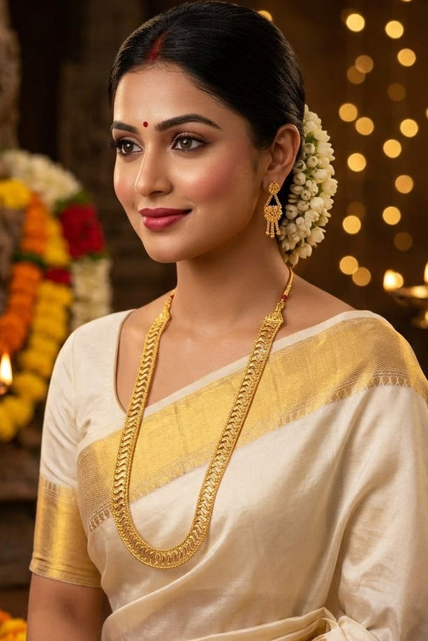 Crowned In Gold -Necklace & Earring Set (Combo 1)