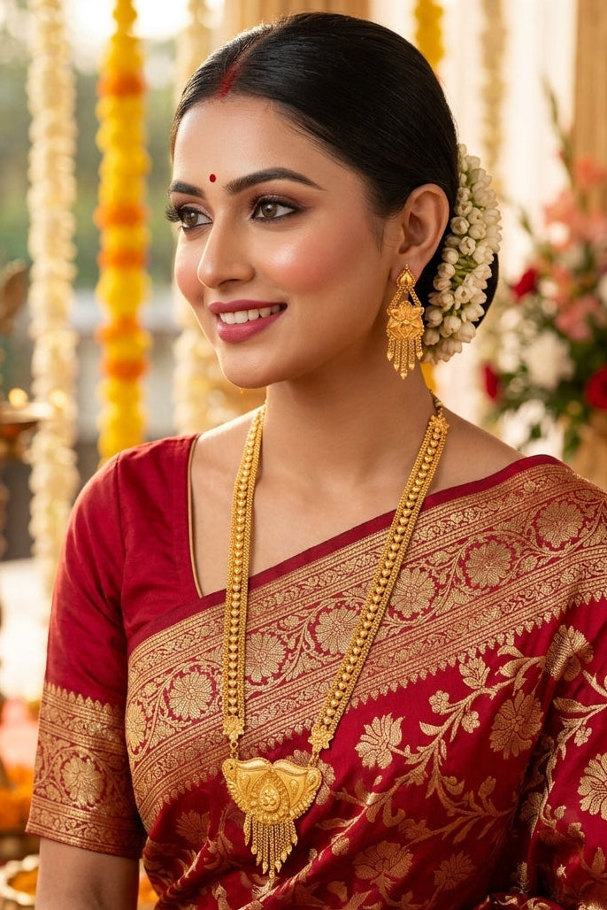 A Tale in Gold-Necklace & Earring Set