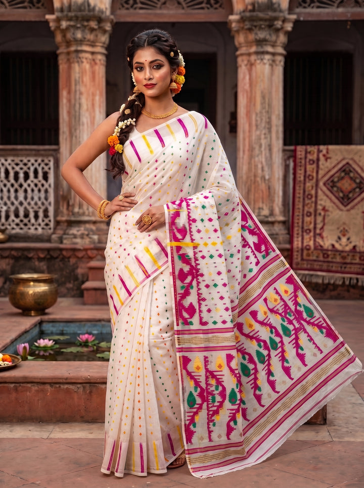 Nakshi Dhara Bengal Jamdani Saree