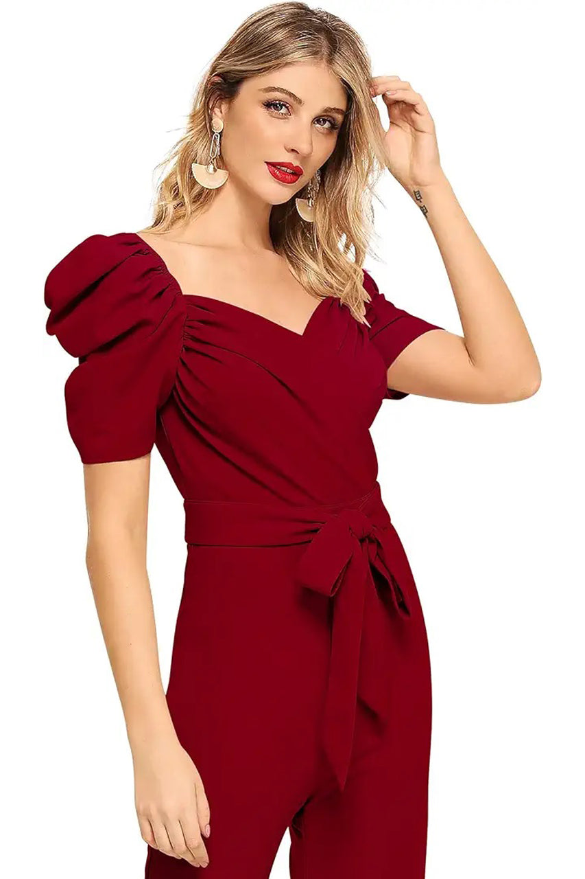 Top-Of-The-Line Jump Suit(Maroon)