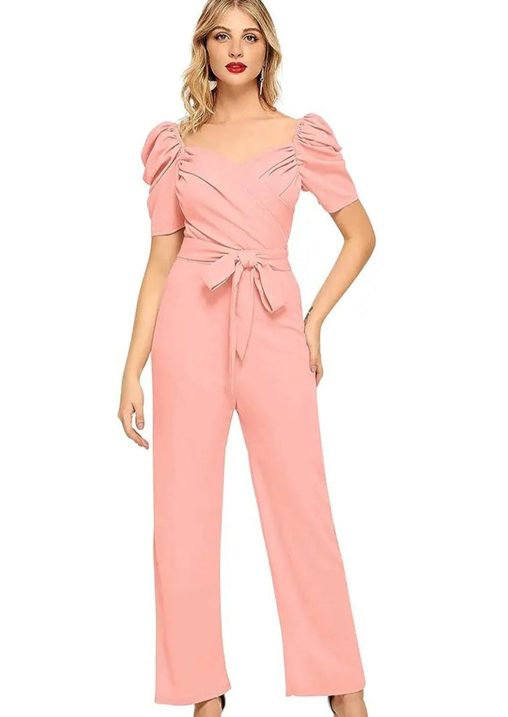 Top-Of-The-Line Jump Suit(Peach)