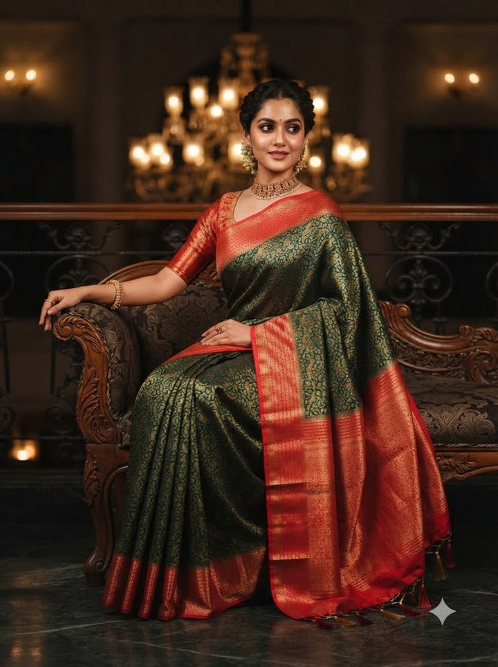 The Throne You Deserve Crepe Khaddi Silk Saree