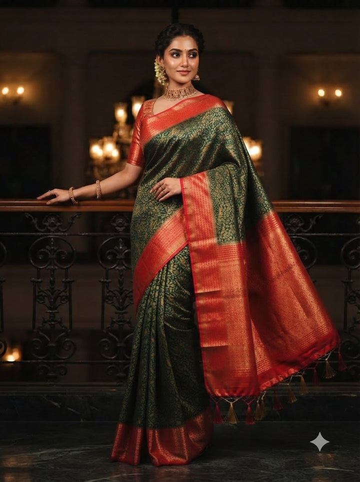 The Throne You Deserve Crepe Khaddi Silk Saree