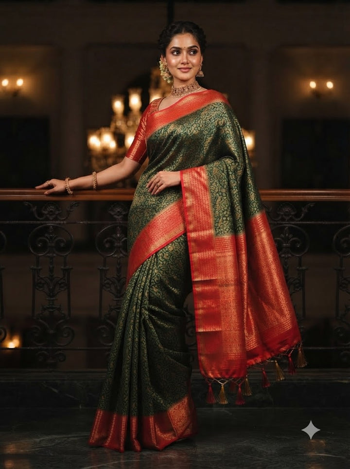 The Throne You Deserve Crepe Khaddi Silk Saree