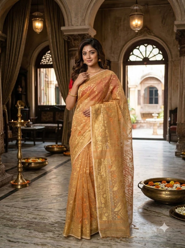 Megher Gaan Dhakai Jamdani Saree