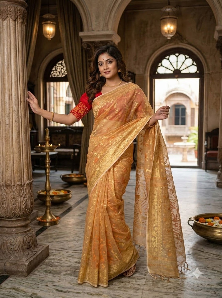 Megher Gaan Dhakai Jamdani Saree