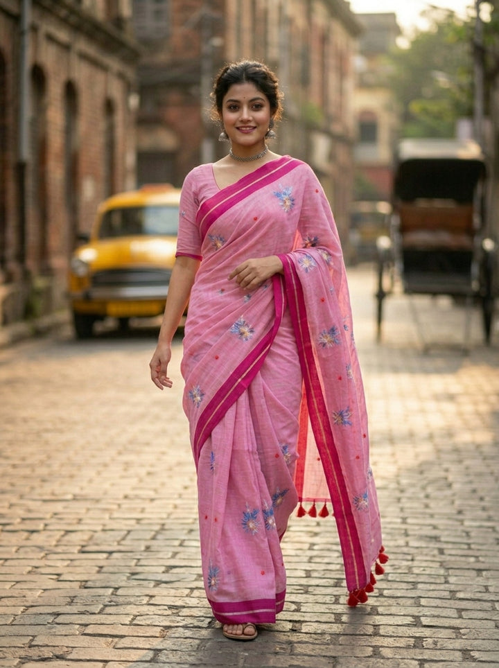 Jasmine Flora Cotton Saree