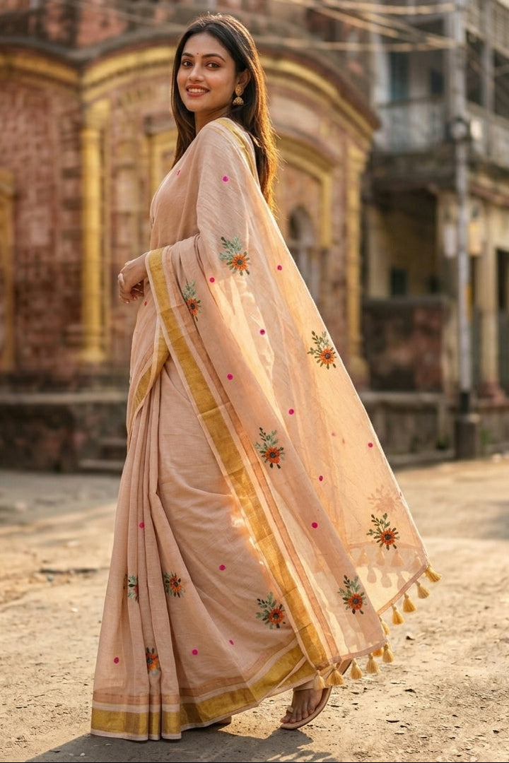 Jasmine Flora Cotton Saree