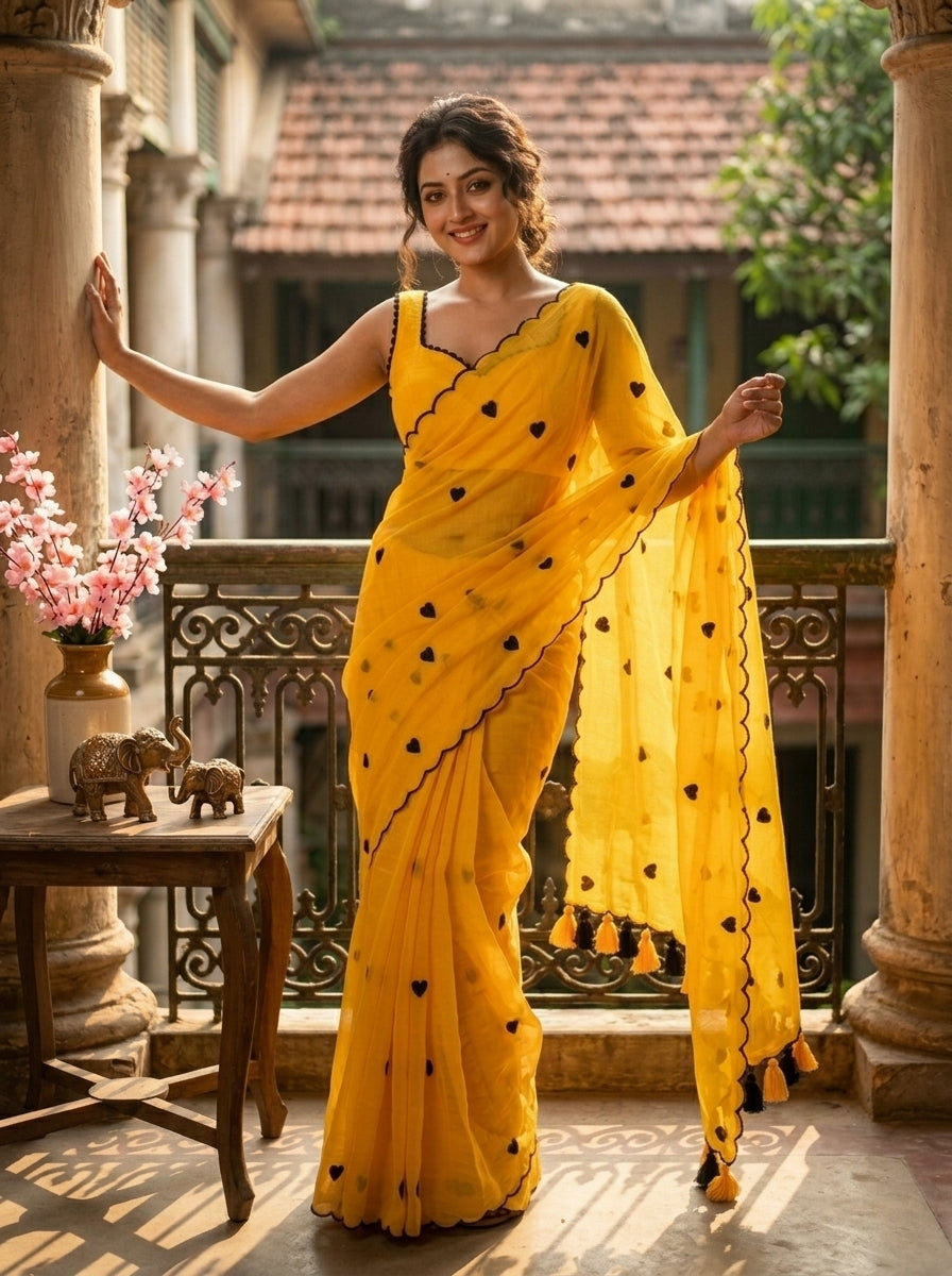 Sunkissed Love Mul Cotton Saree