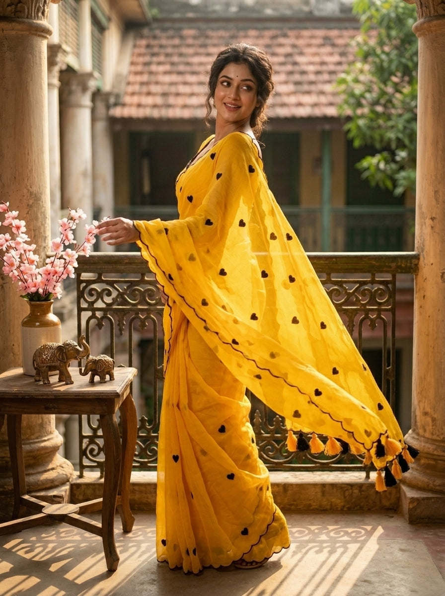 Sunkissed Love Mul Cotton Saree