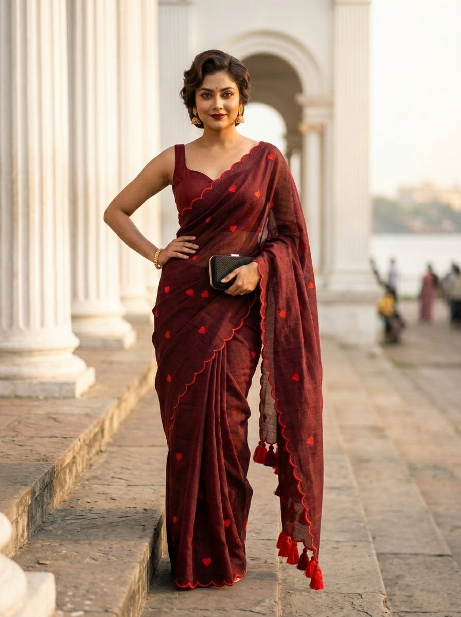 Sunkissed Love Mul Cotton Saree