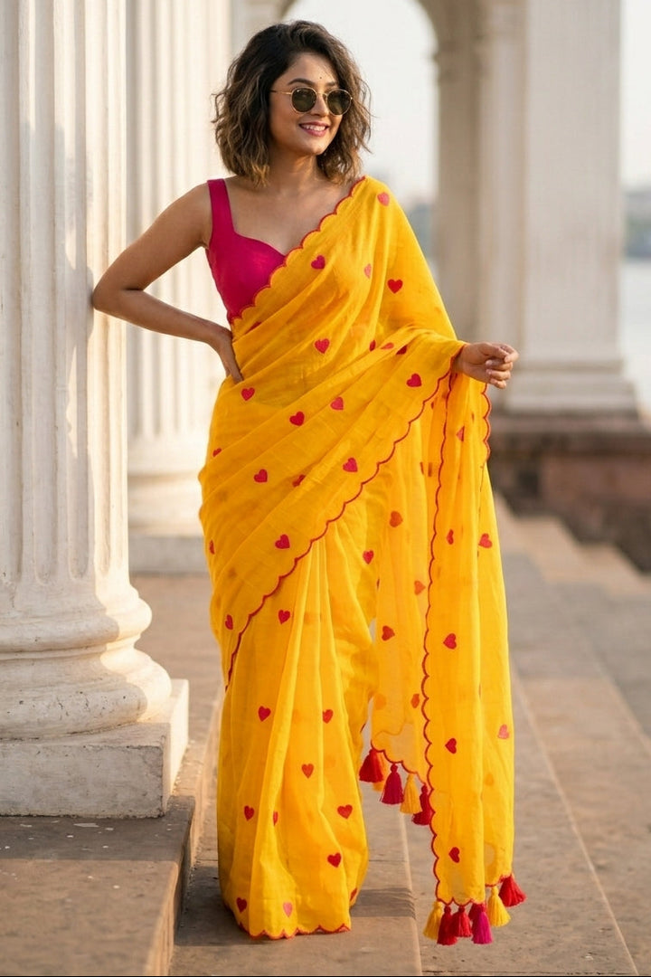 Sunkissed Love Mul Cotton Saree