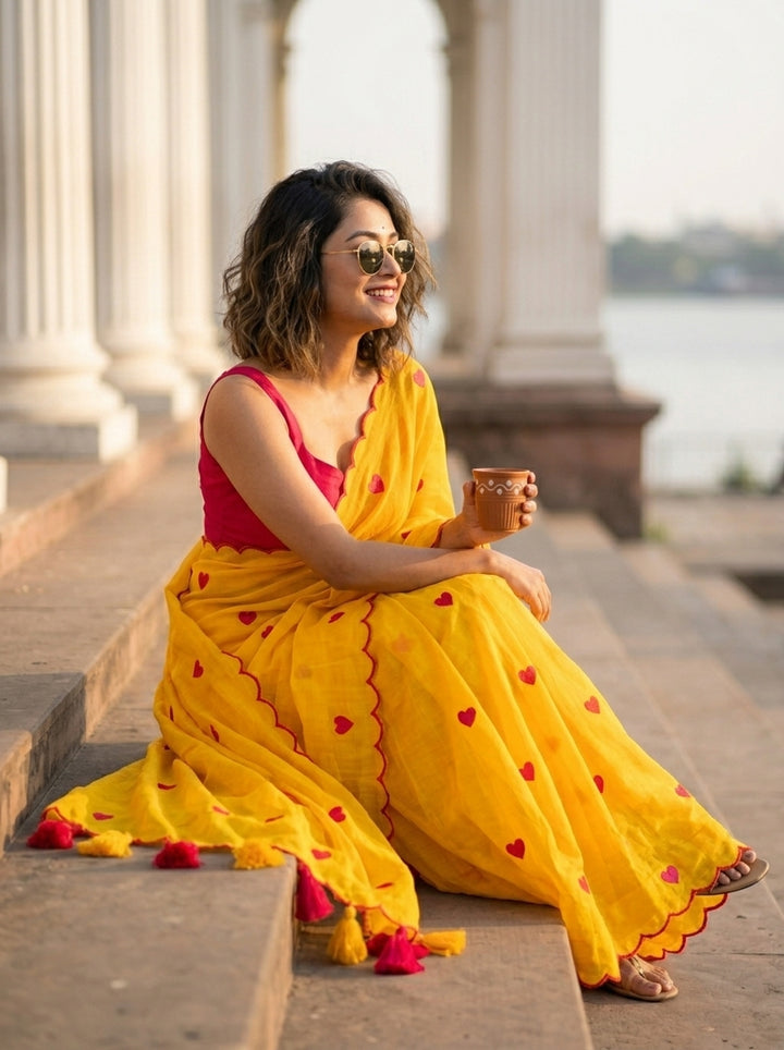 Sunkissed Love Mul Cotton Saree