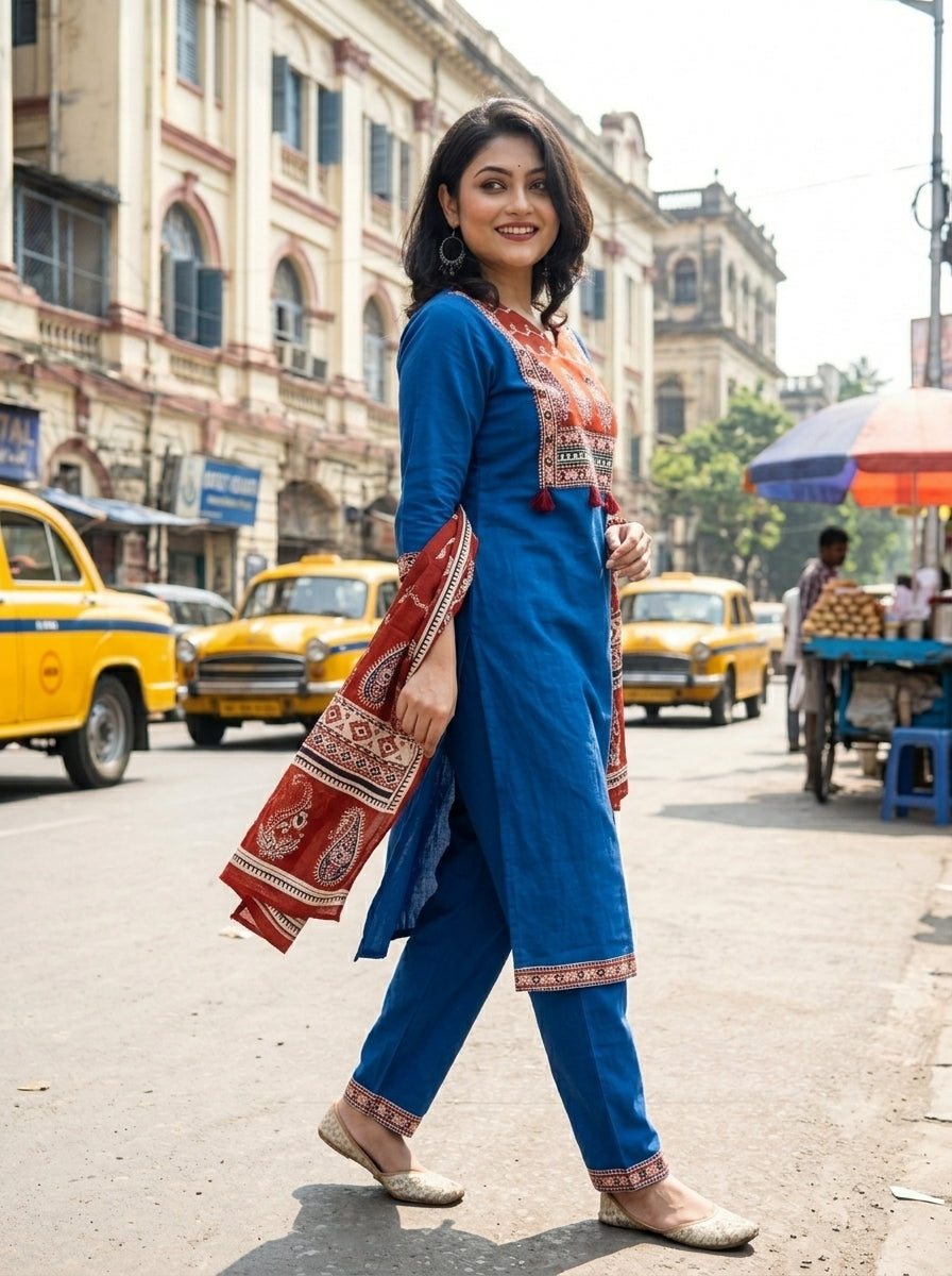 Reflection Of Soul- Cotton Kurti Set