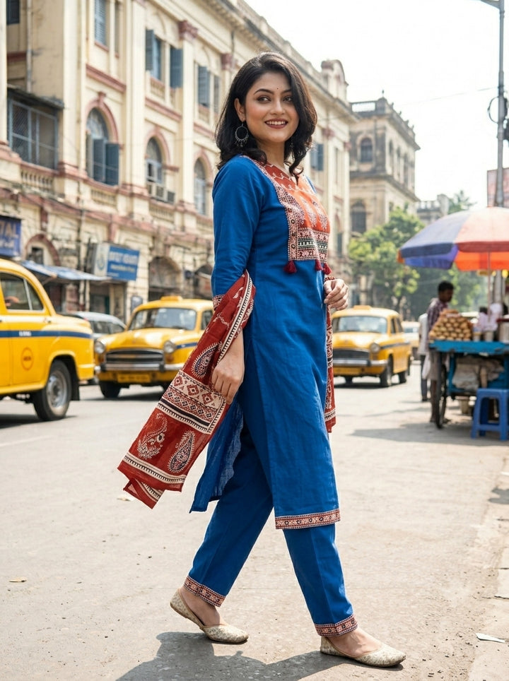 Reflection Of Soul- Cotton Kurti Set